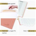 Weekly Planner 2023-2023 Pink Academic Planner With Hourly Timetable And Plastic Ruler