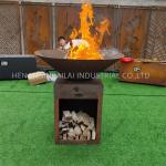 Outdoor Cooking Corten Steel Hemisphere Fire Pit D1000mm Abrasion Resistance for sale