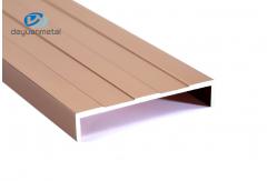 China Golden Anodised Aluminium U Channel , GB U Section Aluminium Extrusion supplier