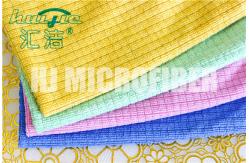 China MIcrofiber Weft Knitted Hand Towel home use kitchen stripe cleaning towel super soft supplier