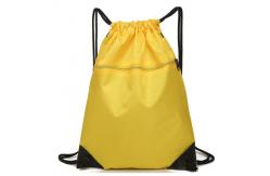 China Eco Friendly Outdoor Waterproof Bag / Drawstring Backpack With Front Zipper Pocket supplier