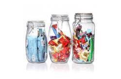 China 100ml 200ml Sealed Freezer Safe Glass Containers Jars Jam With Clip Lids supplier