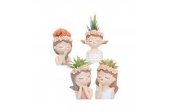 China Cute Girl Face Planter for Home Decor supplier