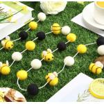 2.5cm Bees 6.56ft Felt Pom Pom Garlands With 2cm Balls for sale