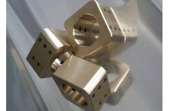 China Copper Cast Bronze Bearings Slide Block With Solid Lubricant Plugs supplier