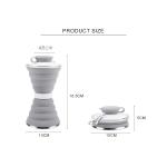 500ml BPA Free Reusable Foldable Silicone Bottle