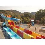 Spiral Enclosed Water Slide Rainbow Racing Pool Slide With Led Light Effect