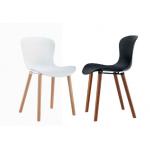 modern PP dining chair with wooden leg for sale