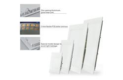 China Aluminum Housing Led Panel Downlight IP20 3000K 4000K 6200K DC12V Flat Surface supplier