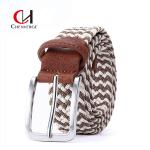 120CM Length Braided Elastic Belt Holeless Pin Buckle Smooth Surface for sale