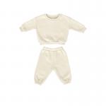 Custom Fleeced Cotton Crew Neck Pullover Sweatsuit 2PCS For Mommy And Me