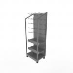 Full Size Retail Store Display Fixtures , Free Standing Display Racks With Wheels for sale