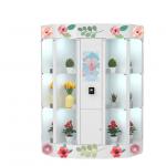 Round Flower Dispenser Fridge Vending Machine With Smart Cooling Locker 120V for sale