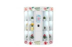 China Round Flower Dispenser Fridge Vending Machine With Smart Cooling Locker 120V supplier
