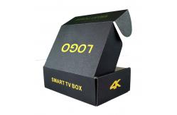 China Custom Folding Corrugated Cardboard Black Shipping Hat Box Durable supplier