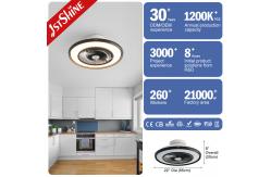 China Smart Remote Control LED Ceiling Fan with Air Ventilation and Metal Plastic Material supplier