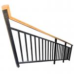 Satin Finish Iron Staircase Outdoor Handrail Metal Balustrade For Decking for sale