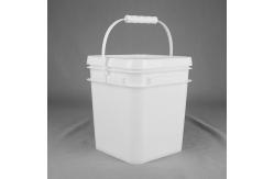 China White Rectangular 5 Liter Plastic Bucket Heat Transferprinting supplier
