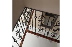 China Modern Wrought Iron Stair Handrail Indoor Railing Balusters U Channel supplier