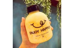 China Pet Plastic Beverage Bottles Plastic Tamper Proof Cap Lemon Juice Bottle 400 Ml supplier