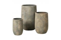 China Hand Carved Frost Resistant GRC Planter Pots With Drainage Holes Customizable supplier