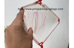 China Fashional Plastic Bags With Drawstring Closure , Customized Logo Printed supplier