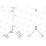 Adjustable Nickel Plated Light Hanging Kit For 300 Mm X 300 Mm LED Panel for sale