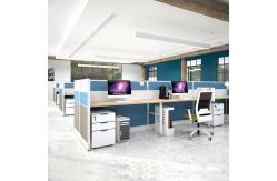 China 60mm Thickness Office Workstation Partitions Cubicle 6 Staff Workstation Table supplier
