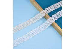 China 1/2 Inch Width Cotton Lace Trim Embroidery White Ribbon Lace supplier