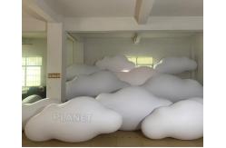 China Airtight PVC Hanging Inflatable Hanging Led White Cloud Balloon For Ceiling supplier