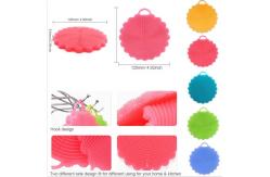 China Kitchen Cleaning Silicone Mold Tools , Silicon Sponge Brush Dish Washing Sponge Scrubber supplier