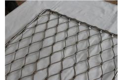 China Inox Cable Woven Rope Mesh 7x7 , 7x19 Wire Indestructible Rhombus Shaped supplier
