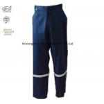 Cotton Camouflage Printed Fire Resistant Pants With Reflective Tape 300gsm for sale
