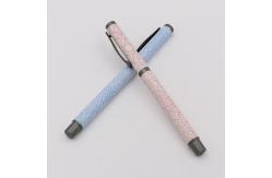 China Aluminum Roller Ball Pen Specialty Paper Surface Roller Pen Insertable Cap Pen supplier