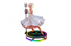 China Selfie 360 Automatic Photo Booth Slow Live Broadcast Spin Booth 360 Smaller Volume supplier