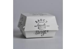 China Eco-friendly customized hamburger takeaway food packaging clam shell paper burger box supplier