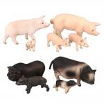 Custom Simulation Animals Model Toys Sets Pig Plastic Action Figures Educational Toys for sale