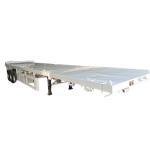 Flat Bed Semi Trailer Fuwa Axle Standard Shipping Container Flat Bed Semi Trailer for sale