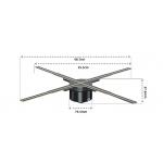 LED Holographic Image Projector Remote Control 3D Fan Projector
