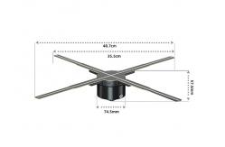 China LED Holographic Image Projector Remote Control 3D Fan Projector supplier