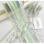 1cm Washable Mint Manbo Ribbon Flower Bouquet Float Handmade Floral Design DIY Gift Cake Pack Decorative Strap for sale