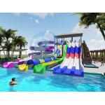 Commercial FRP Swimming Pool Water Slide Combo 7m Height For All Ages for sale