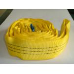 3T High Tenacity Polyester Yellow Soft Round Sling , Cargo Lifting Slings for sale