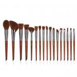 Brass Ferrule Face Makeup Tools 17pcs Multipurpose Makeup Brush Set for sale
