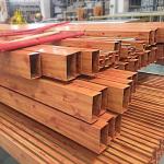 Wood Grain Aluminum Square Tube Rectangular Pipe For Decoration Building for sale