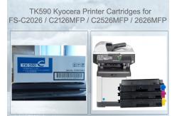 China Kyocera TK590C Toner Cartridge Cyan FS-C2526 C2626 M6026 M6526 Compatible supplier