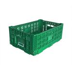 Portable Collapsible Fruit Plastic Crates With Hole Handles for sale