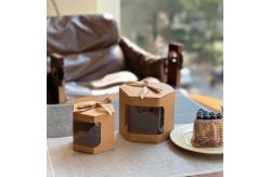 China Custom Hexagonal Kraft Paper Gift Box with Window Display supplier