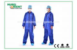 China Protective Safety Blue Disposable Coveralls for Men And Eco-Friendly Durable Use supplier