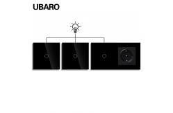 China EU Standard Dual Light Switch With Red/Blue Indicator Light supplier